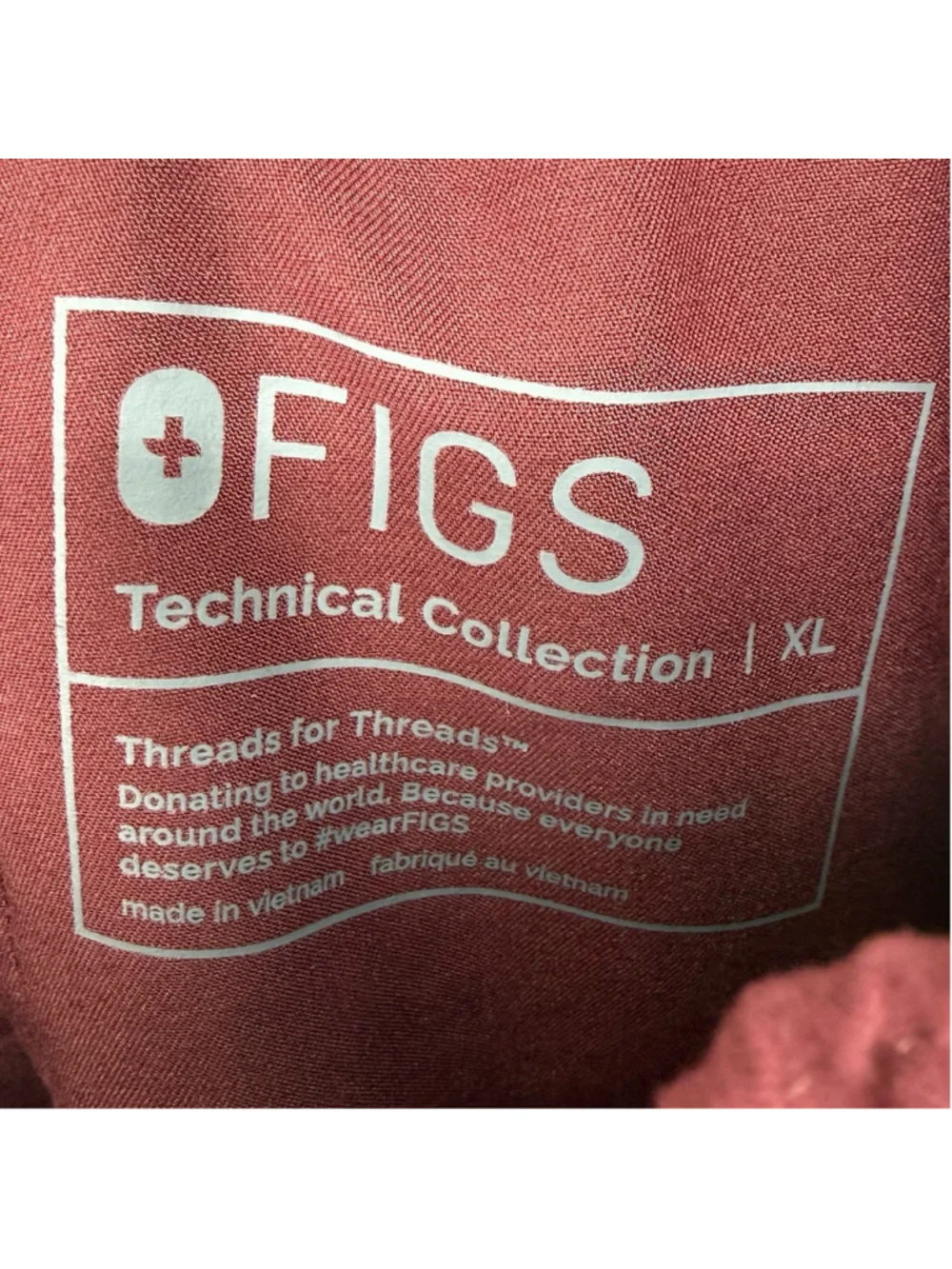 Figs Cairo Cargo Scrub Pants Burgundy Men’s Size XL